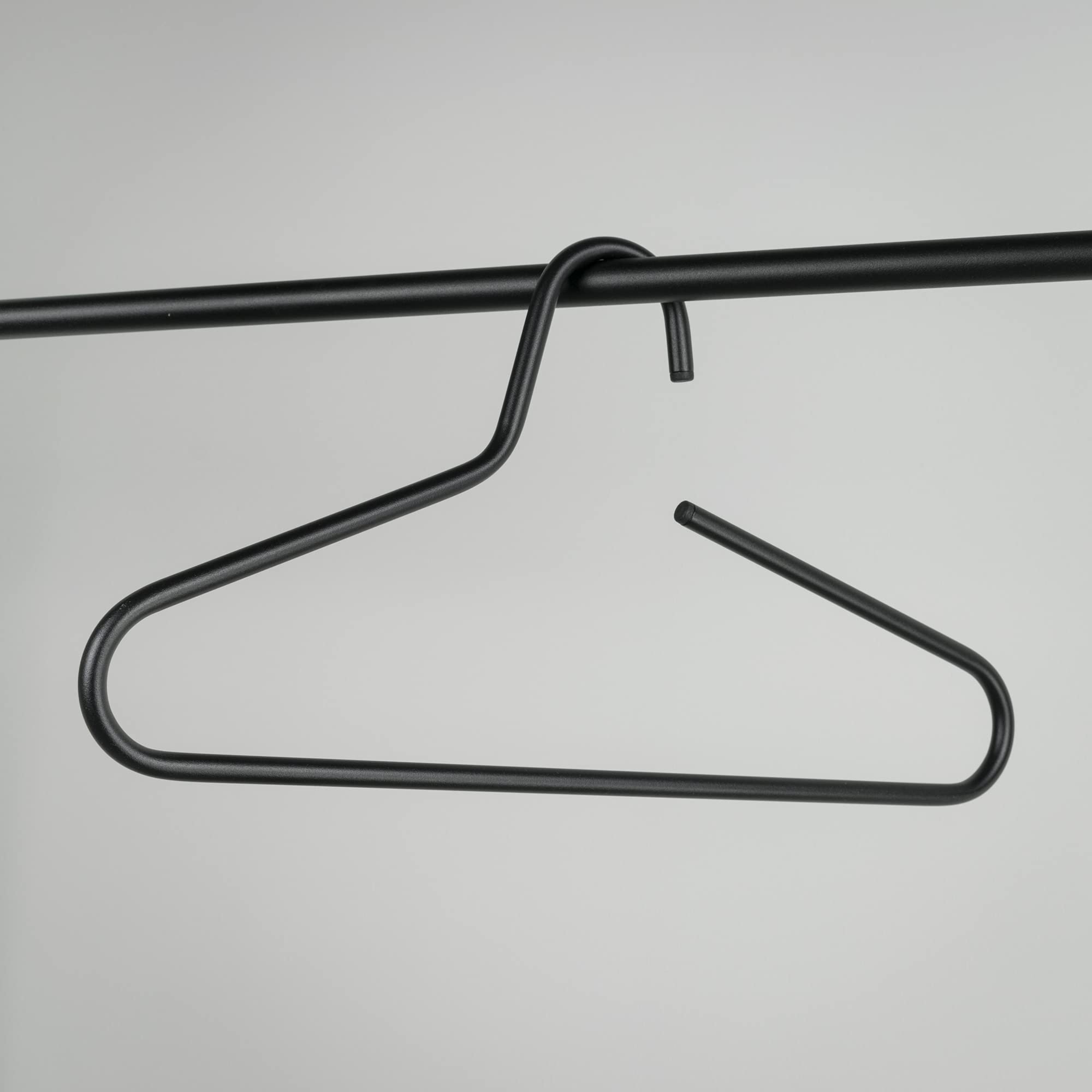 VICTORIE 5-Pack Black Clothes Hangers - Space Saving Non-Slip Hangers for Closet, Wardrobe, and Travel Organization