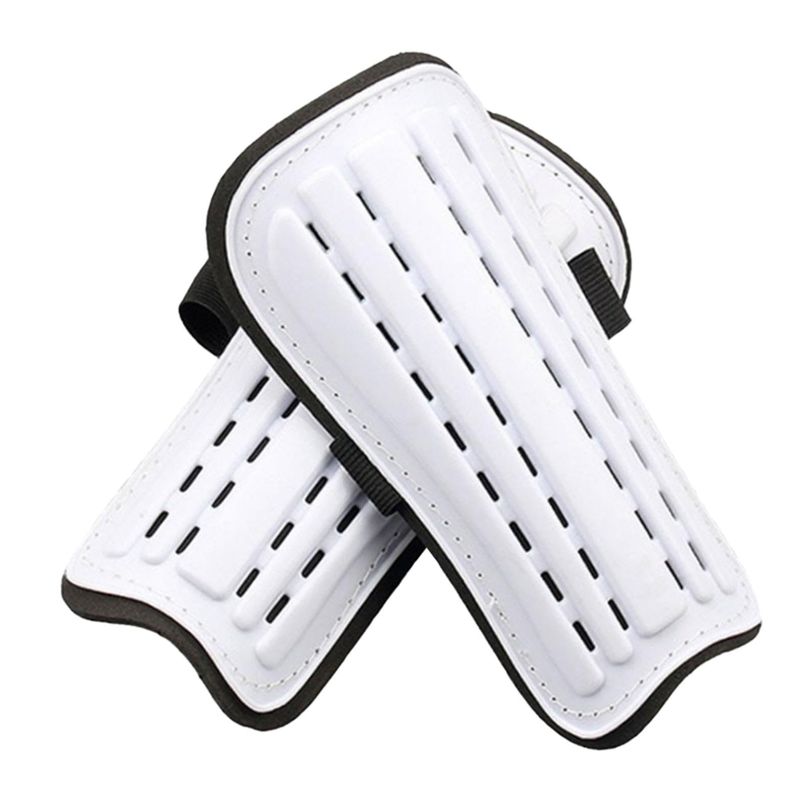 BNF® Adult Soccer Shin Guards - Lightweight & Comfortable Shin Pads for Men & Women - 2-Piece Set (White) - Perfect for Soccer Training, Matches & Youth Leagues