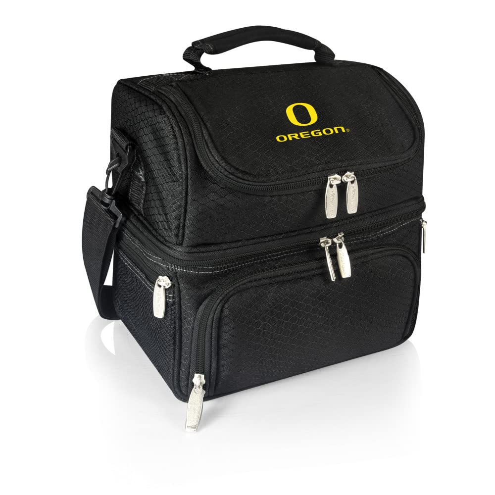 NCAA Oregon Ducks Insulated Lunch Box with Picnic Set - Leakproof Cooler Bag for School, Work & Outdoor Activities - Official Collegiate Lunch Tote for Sports Fans