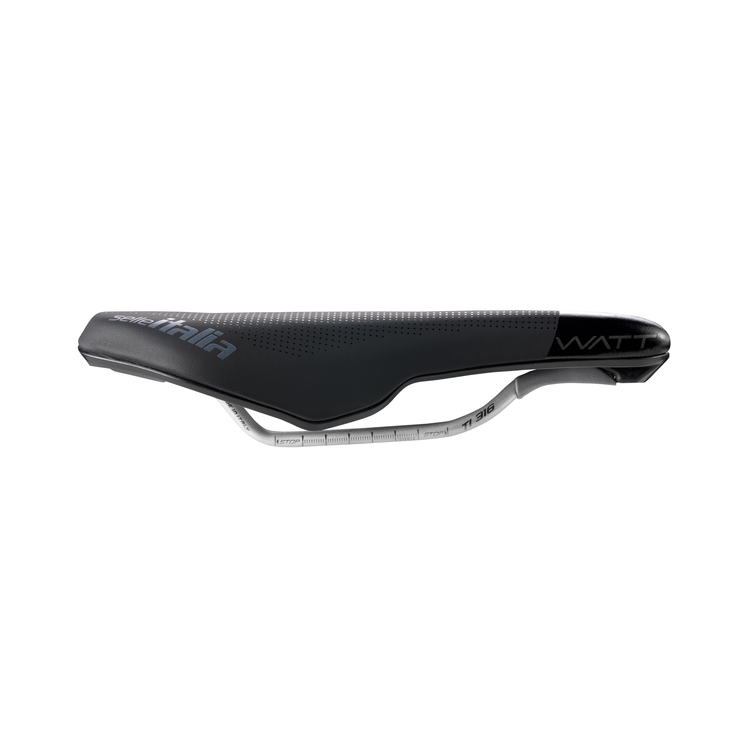 Selle Italia WATT Gel Superflow Bike Saddle - 255 x 135mm Unisex Cycling Seat with Comfort Gel Padding (235g, Black) - Perfect for Road Bikes, Mountain Bikes & Indoor Cycling