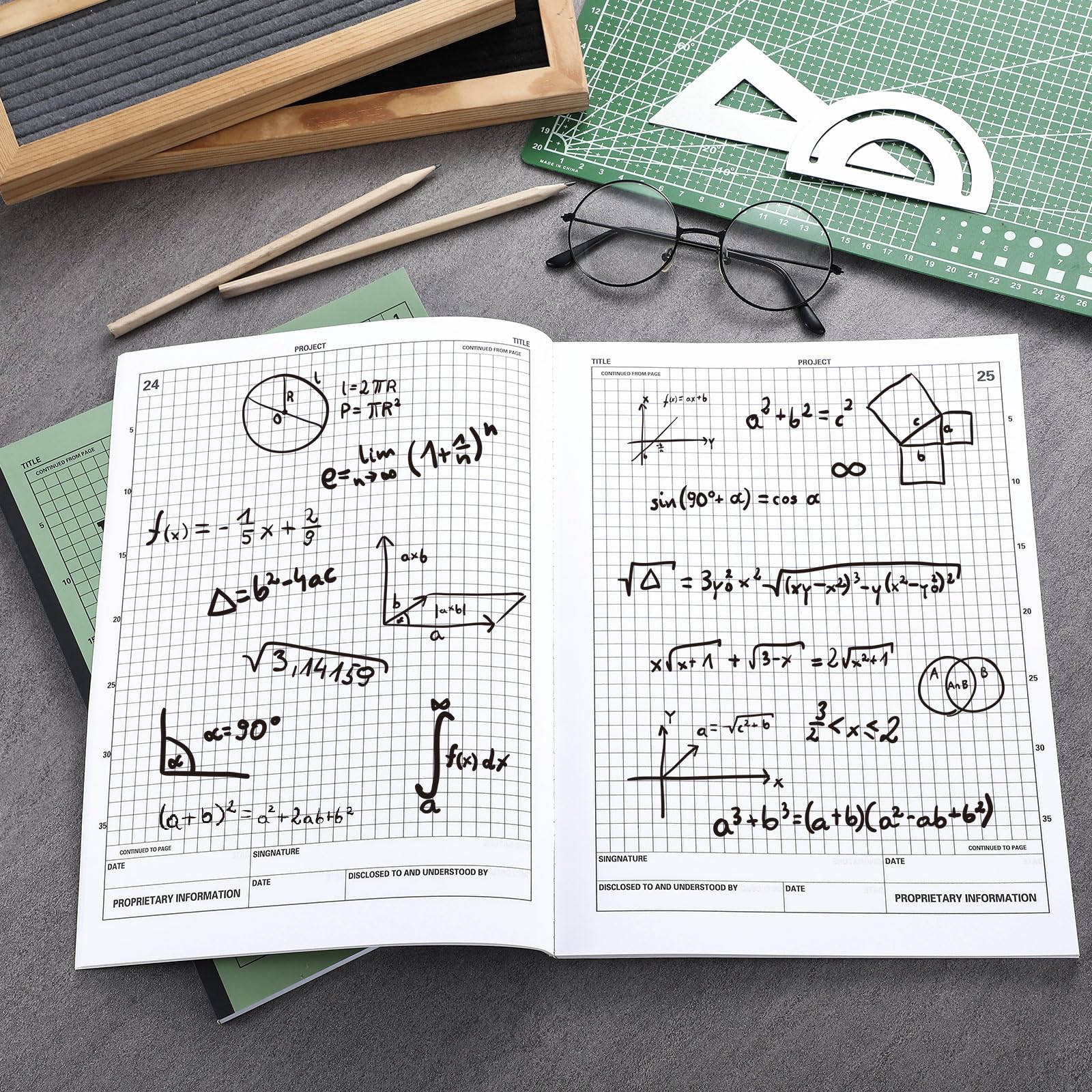 Motiskyy 5-Pack Engineering Notebook - 120 Pages Grid Paper, 8.5