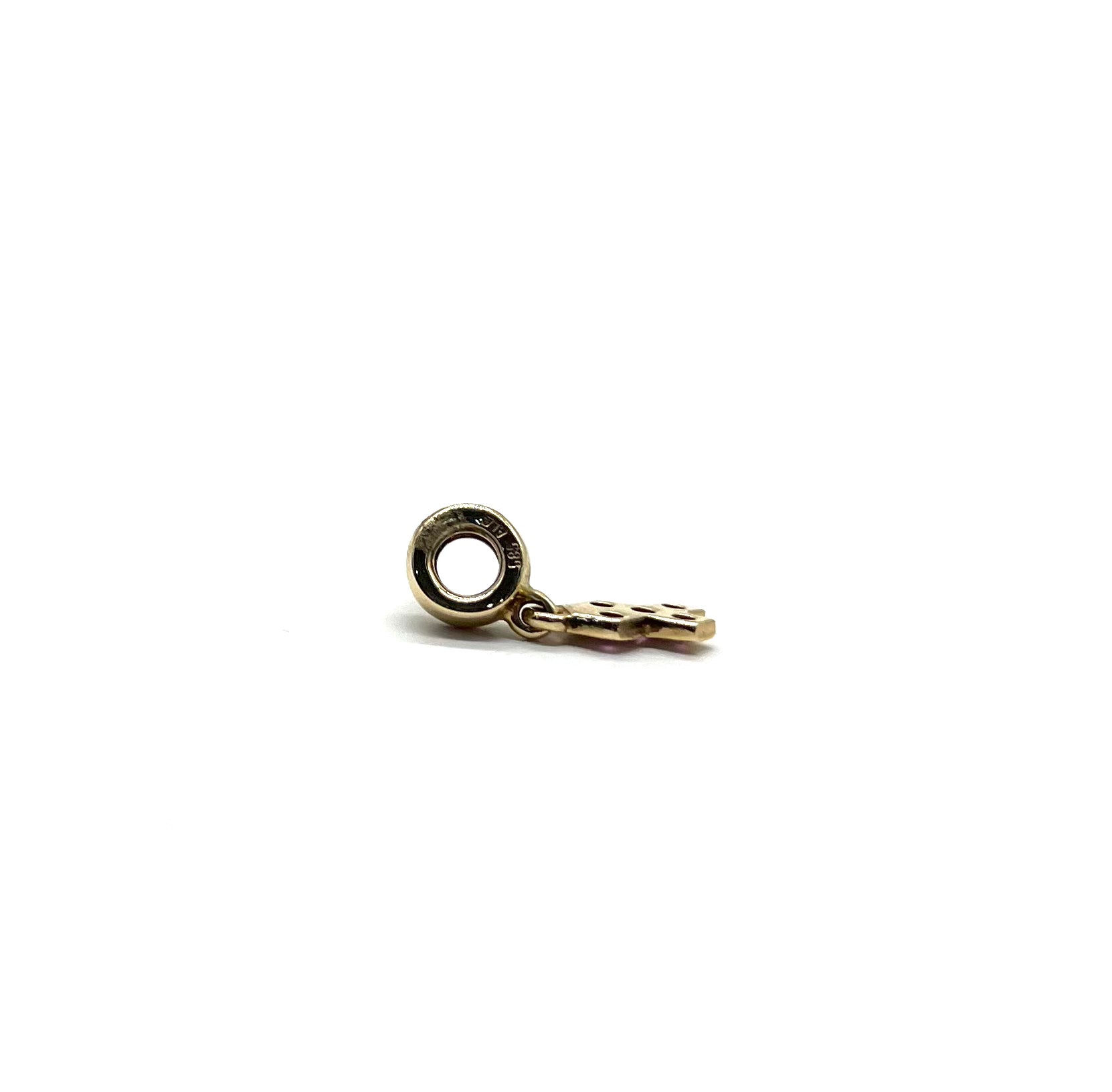 Pandora 14k Gold Breast Cancer Awareness Ribbon Charm - Elegant Jewelry Gift for Survivors, Supporters & Loved Ones - Perfect for Bracelets, Necklaces & Special Occasions