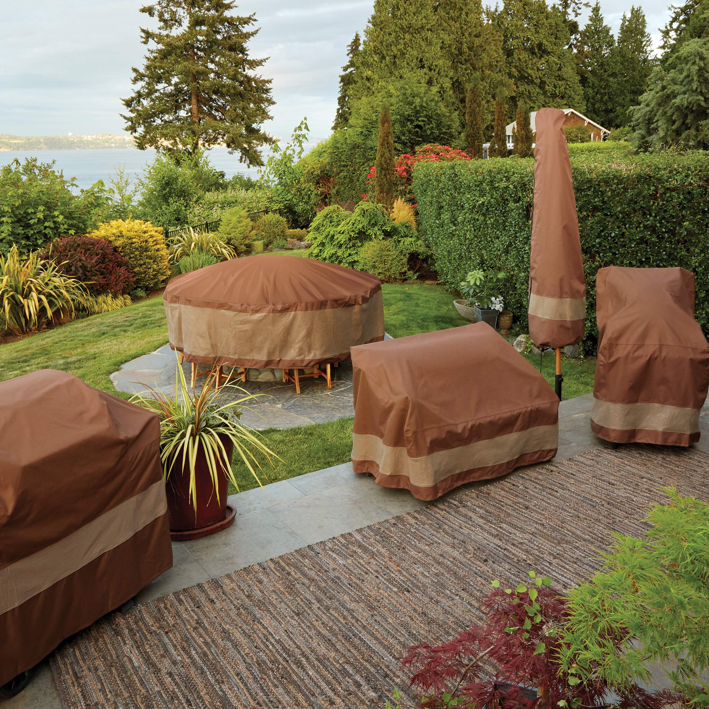 **Duck Covers Ultimate Waterproof 28 Inch Stackable Patio Chair Cover – Heavy Duty Outdoor Furniture Protector for Rain, Snow & UV – Perfect for Patio, Deck & Garden Use**