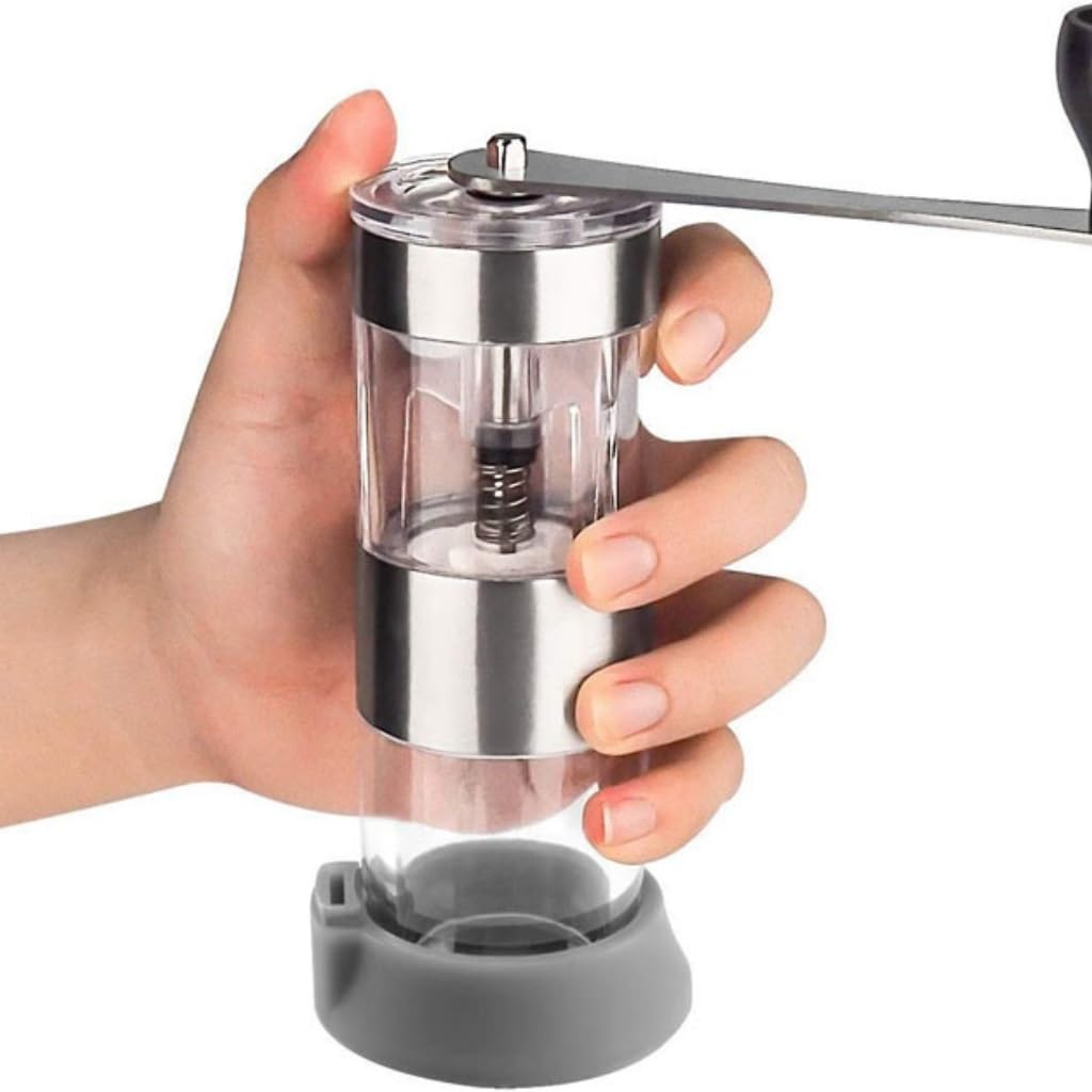 Premium Hand Coffee Grinder - Portable Manual Bean Grinder with Adjustable Coarseness for Espresso, French Press & Pour Over | Compact Household & Travel Coffee Machine for Fresh Ground Beans at Home, Office or Camping
