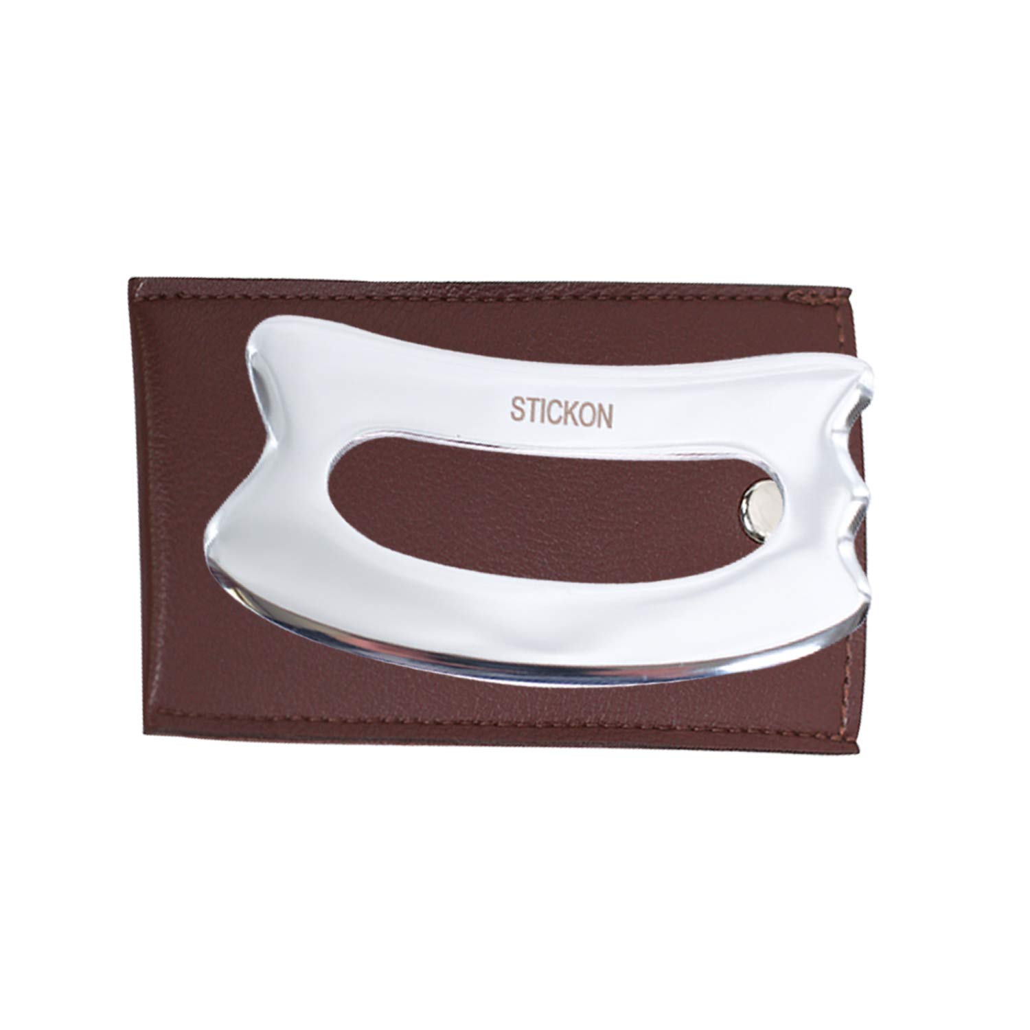 STICKON Stainless Steel Gua Sha Scraping Massage Tool - Professional IASTM Therapy Instrument for Soft Tissue Mobilization & Muscle Recovery | Perfect for Facial Massage, Body Therapy & Pain Relief (STICKON-05)