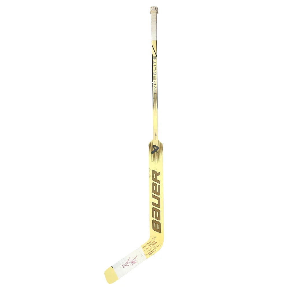 Logan Thompson Autographed 2024 Winter Classic Game Used Hockey Stick - Vegas Golden Knights vs Seattle Kraken - Collectible Memorabilia for NHL Fans & Sports Enthusiasts