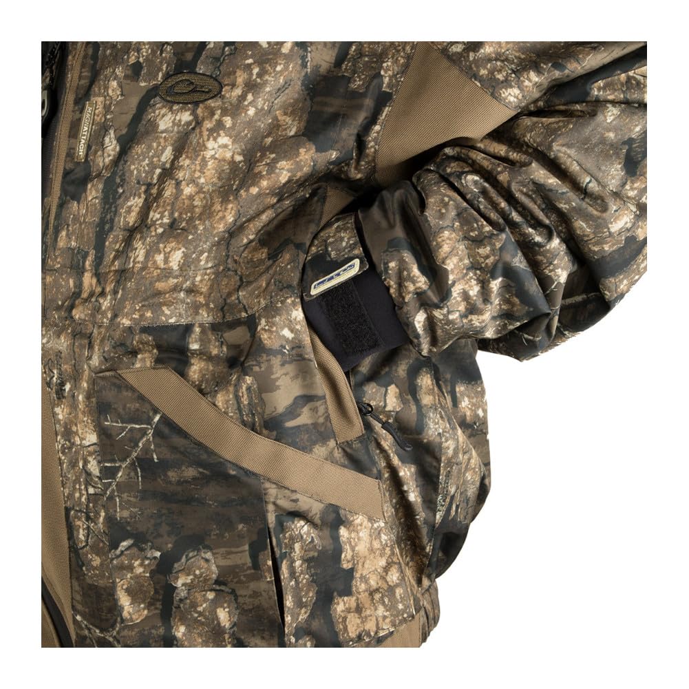 DRAKE Refuge 3.0 3-in-1 Waterproof Hunting Jacket - Lightweight Camo Jacket for Men with Hood - Ideal for Hunting, Fishing & Outdoor Adventures