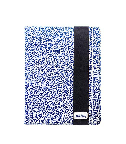 Keith Haring Blue iPad 2 Stand - Adjustable Tablet Holder for Reading, Watching & Working - Perfect for Home, Office & Travel Use