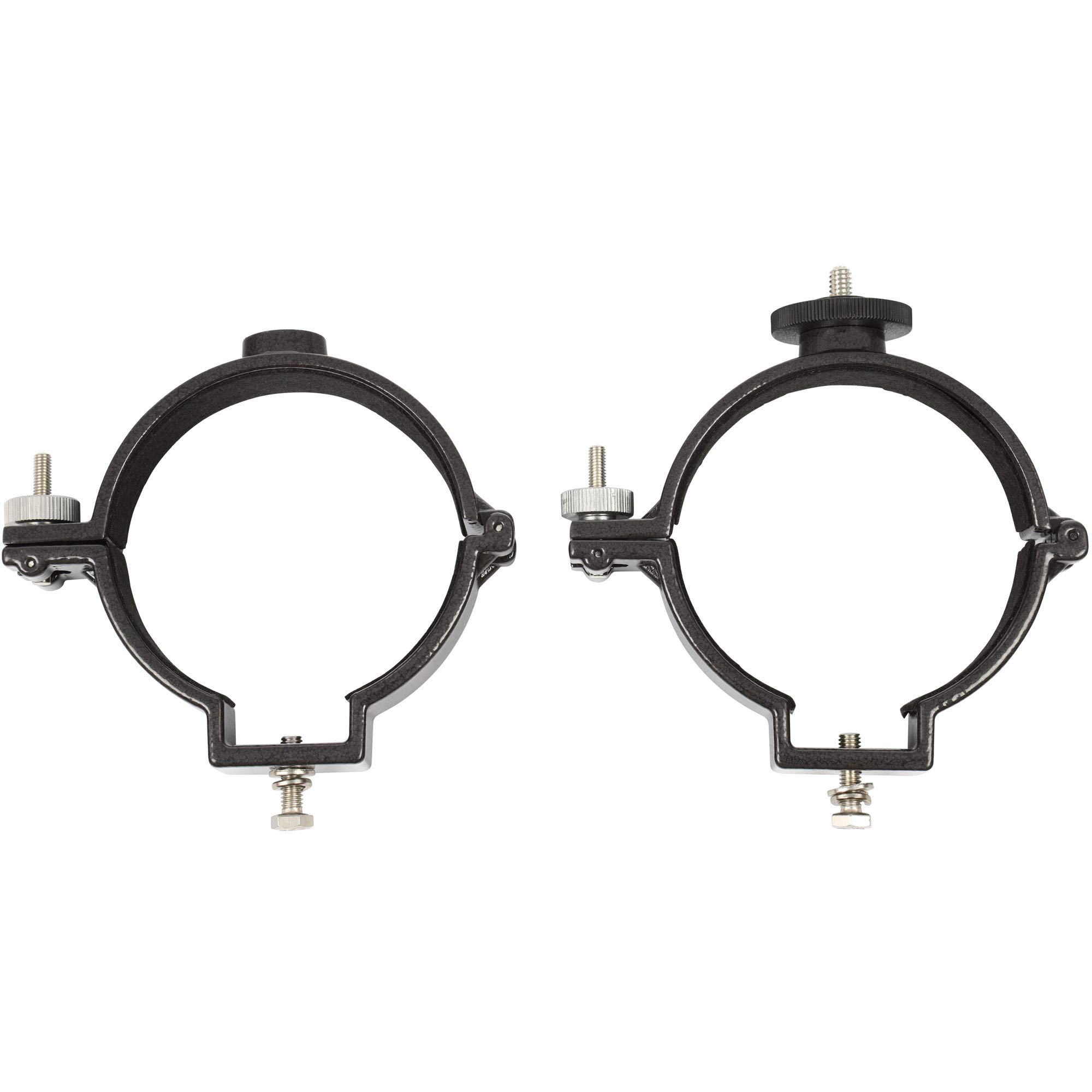 Omegon 90mm Tube Clamps for 80/400 Telescope - Heavy Duty Aluminum Pipe Mounting Rings for Astronomy & Astrophotography - Perfect for Telescope Accessories, Mounting & Stabilization