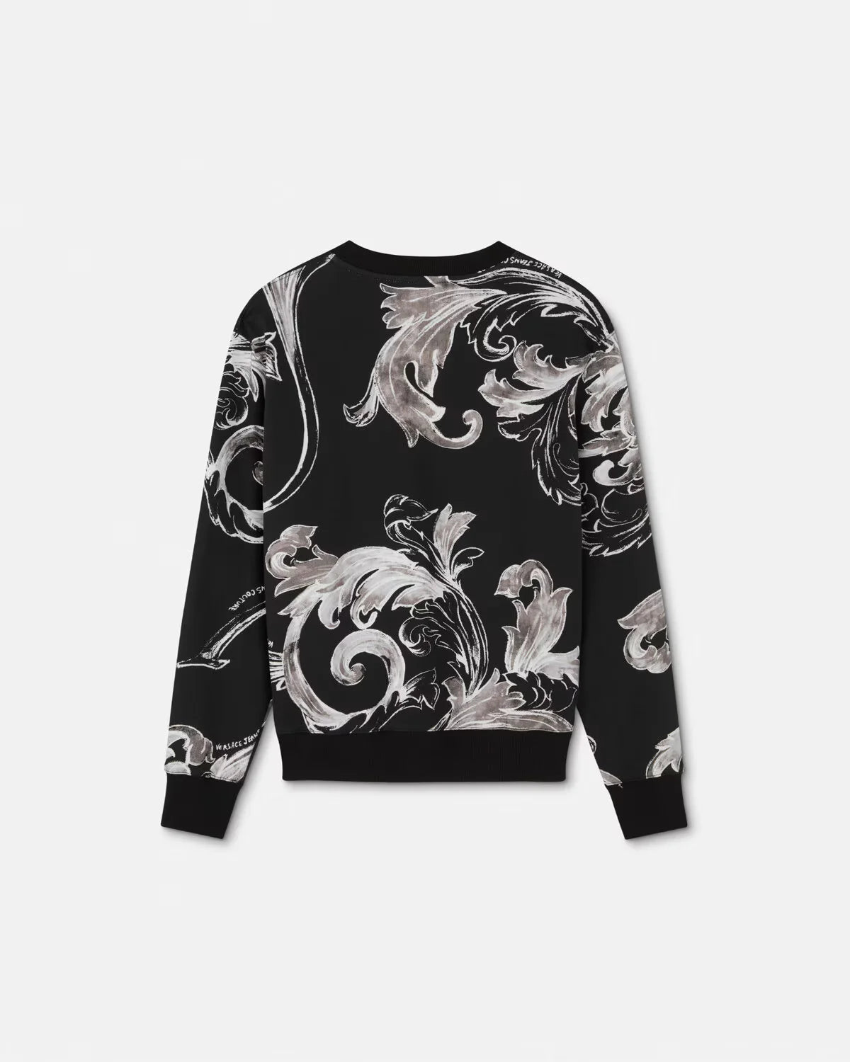 Versace Jeans Couture Outline Barocco Regular Fit Sweatshirt for Men | Classic Logo Hoodie | Casual Streetwear & Lounge Wear