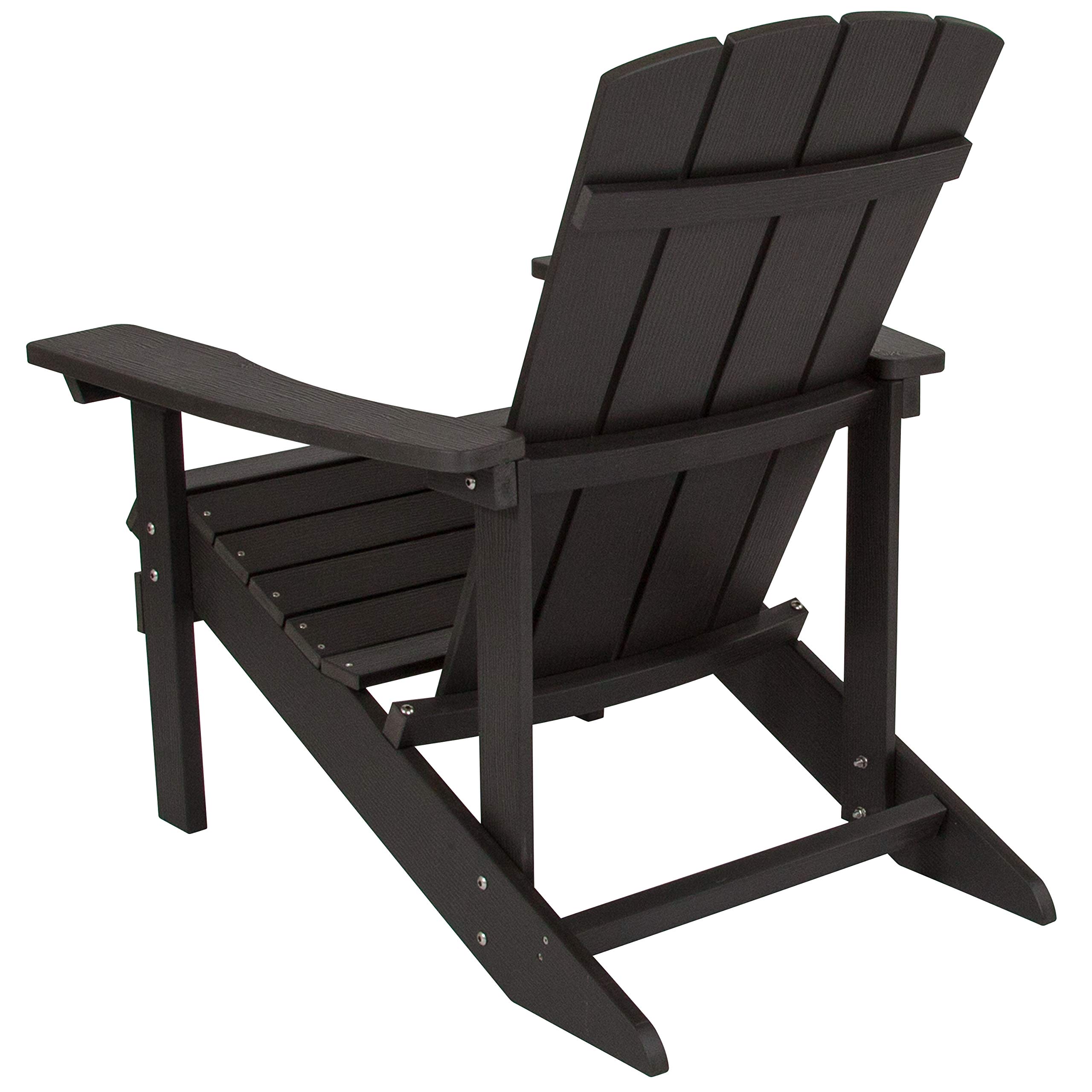 Premium Set of 2 All-Weather Poly Resin Adirondack Chairs - Slate Gray Outdoor Patio Furniture - Perfect for Backyard, Garden, Poolside & Deck Relaxation