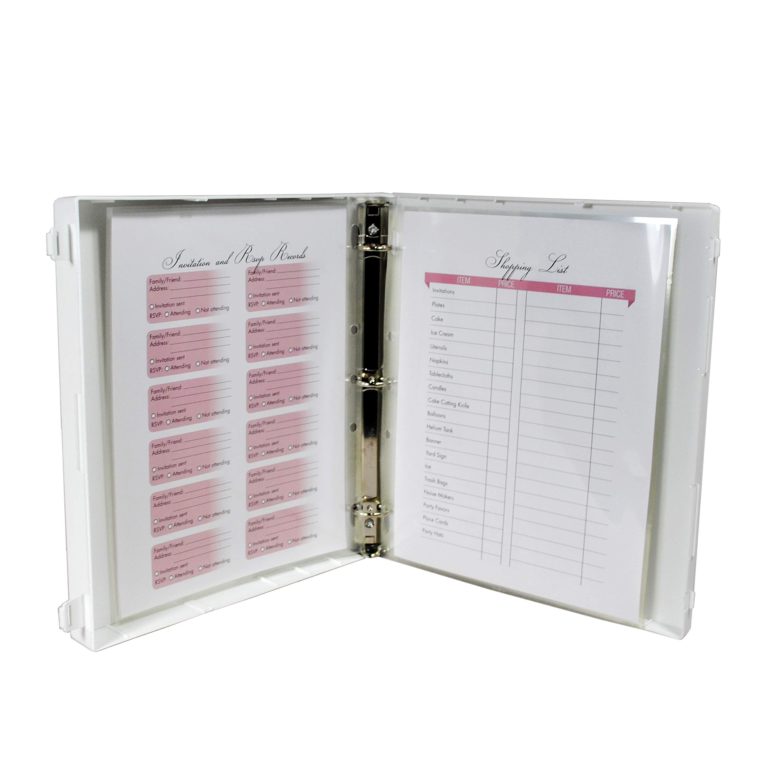 UniKeep Party Planner Organizer - Pink Floral Design for Birthday, Wedding & Event Planning | Perfect for Bridal Showers, Baby Showers & Special Occasions