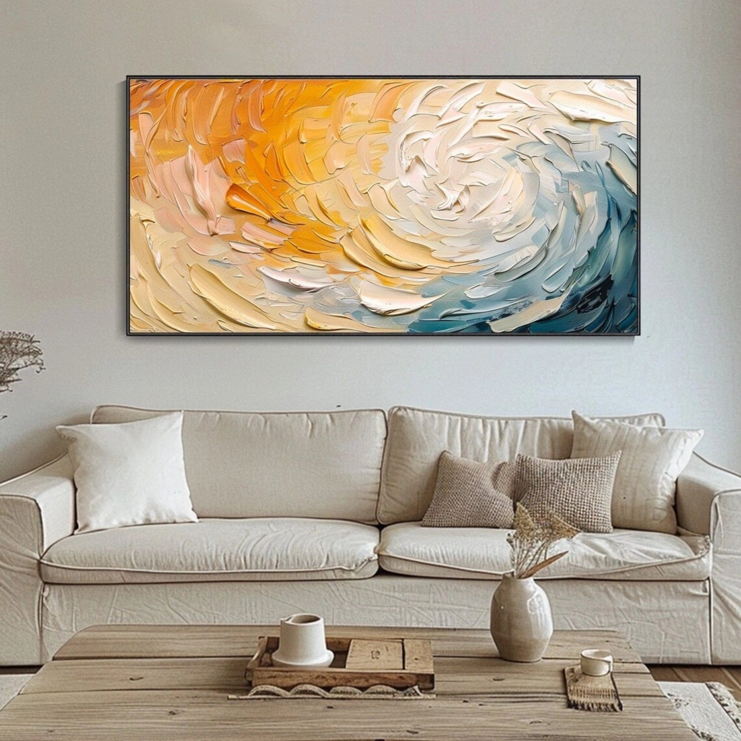 Abstract Painting #AB 308 - Modern Wall Art for Living Room, Bedroom & Office Decor | Large Canvas Artwork for Home & Office