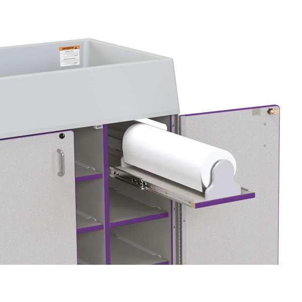 Jonti-Craft 5145JC004 Purple Diaper Changing Table with Stairs - Left Side Configuration | Safe Toddler Changing Station for Daycare, Nursery & Preschool Classrooms