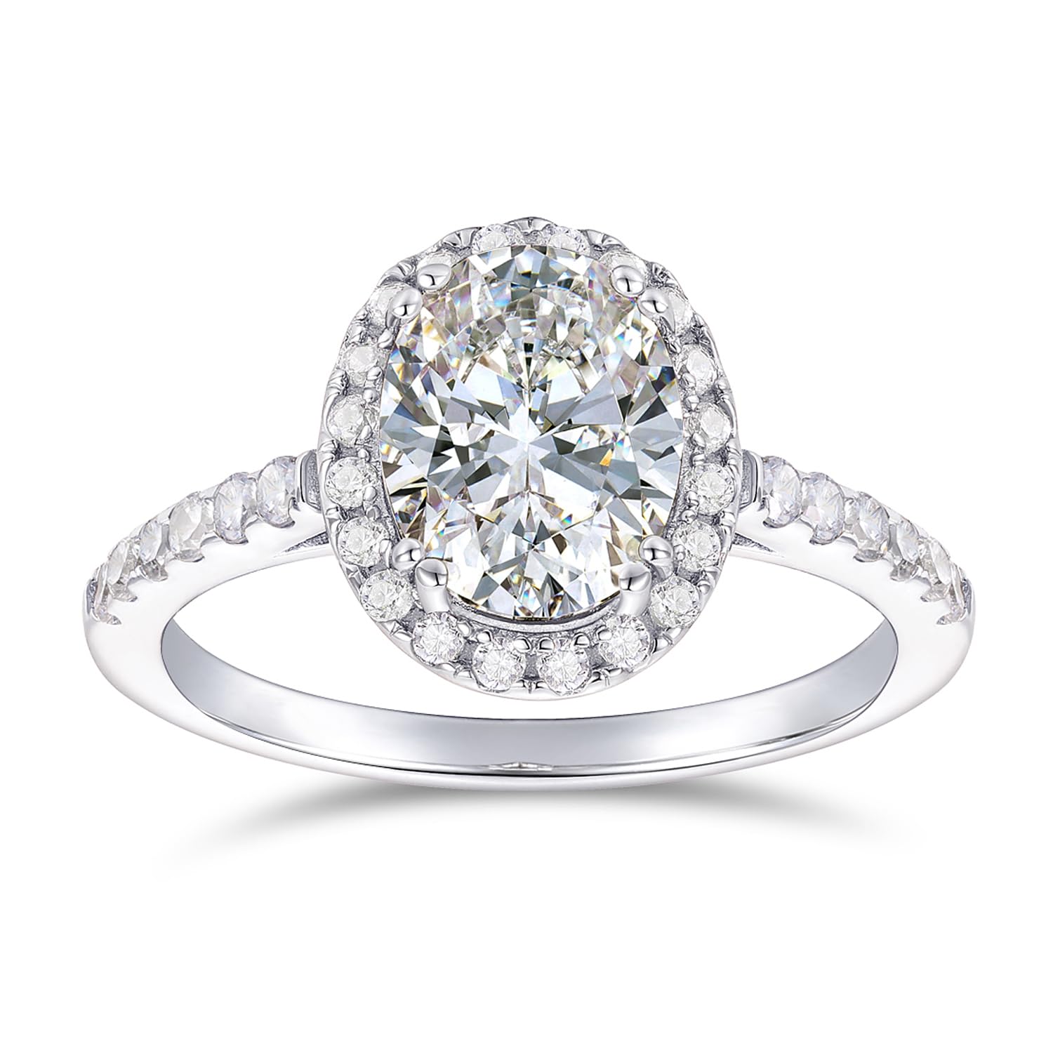 14K Solid Gold 7x9mm Oval Cut D Color Hola Moissanite Engagement Ring for Women - Perfect Wedding Proposal, Anniversary Gift & Bridal Jewelry