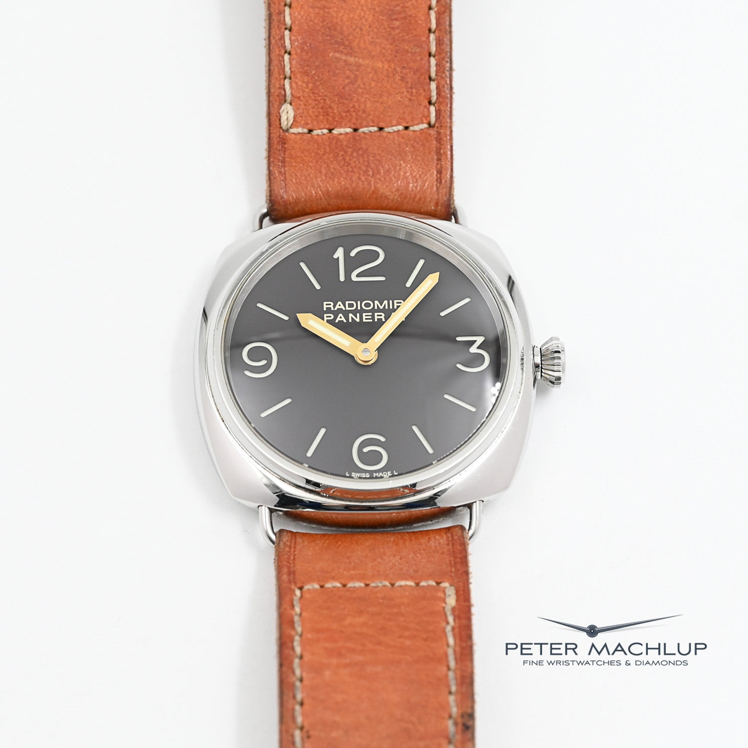 Panerai Radiomir 1938 Men's Luxury Watch - Swiss Automatic Movement, 47mm Stainless Steel Case, Black Dial - Perfect for Diving, Business & Formal Occasions
