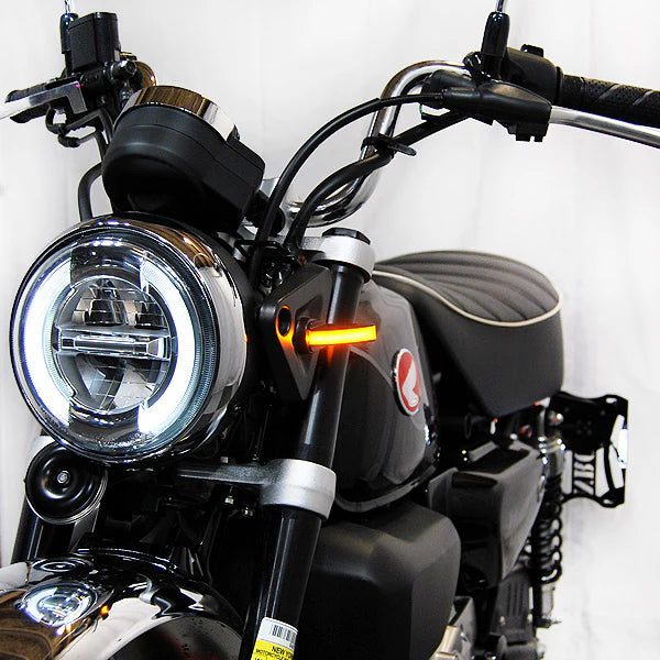 Honda Monkey Front Turn Signals for 2018-Present Models - LED Motorcycle Indicators for Safety & Style - Perfect for Urban Commuting & Custom Bike Builds