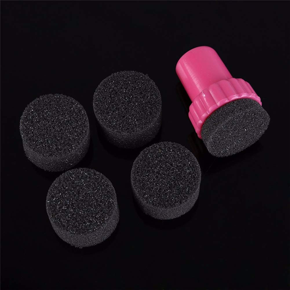 AKOAK Nail Art Polishing Sponge Stamp Set - 5 Pcs Nail Painting Sponge Blocks for DIY Manicure & Nail Design - Perfect for Home Salon, Professional Nail Art, and Gel Polish Application