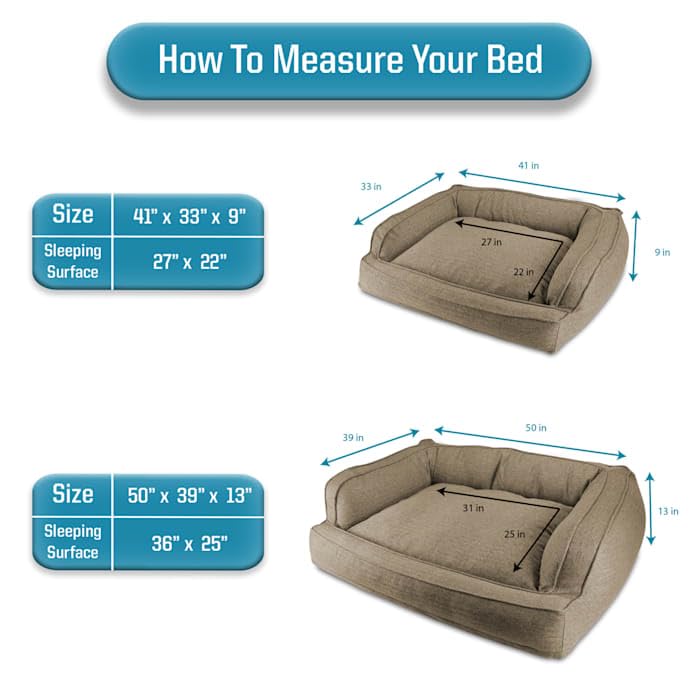 **Arlee Memory Foam Dog Bed for Large & XL Dogs - Supportive Cuddler Sofa Style Pet Bed with Durable Fabric - Perfect for Living Room & Bedroom - Walnut (Large) - Ideal for Relaxation & Joint Support**
