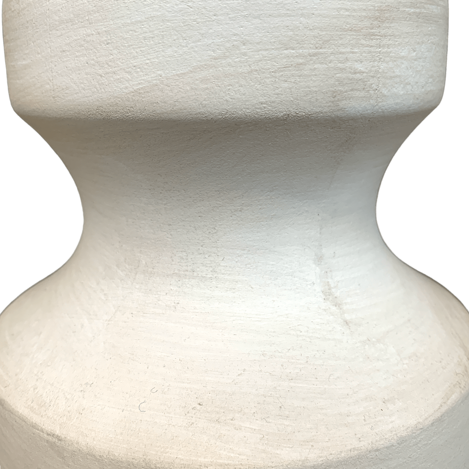 Solid Whitewashed Wood Turned Lamp Base - Handcrafted Rustic Home Decor for Bedroom, Living Room & Office Lighting