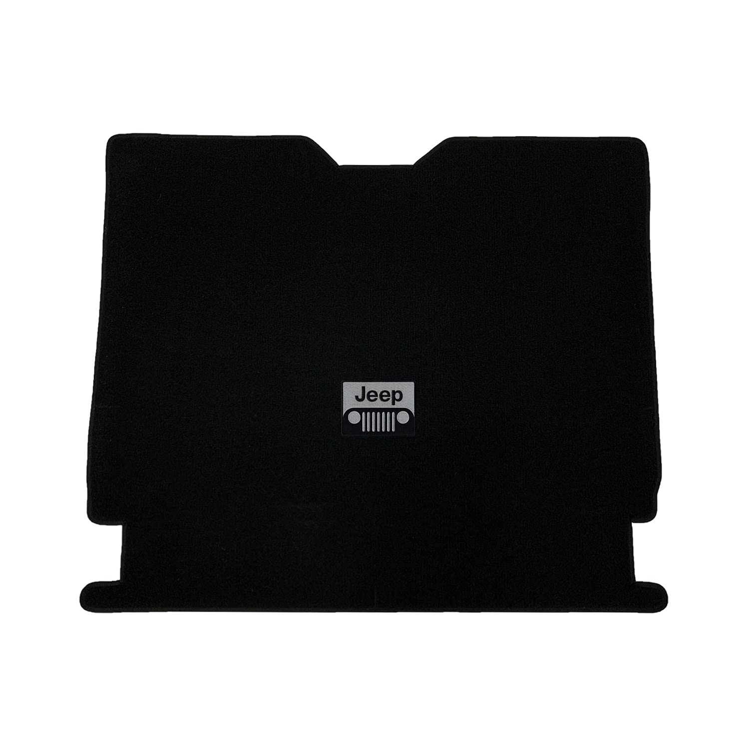 Premium Custom-Fit Carpeted Floor Mats for 2006-2010 Jeep Commander - Black Cargo Liner with Grill Logo (3rd Row Coverage) | All-Weather Protection & Luxury Interior Upgrade for SUVs