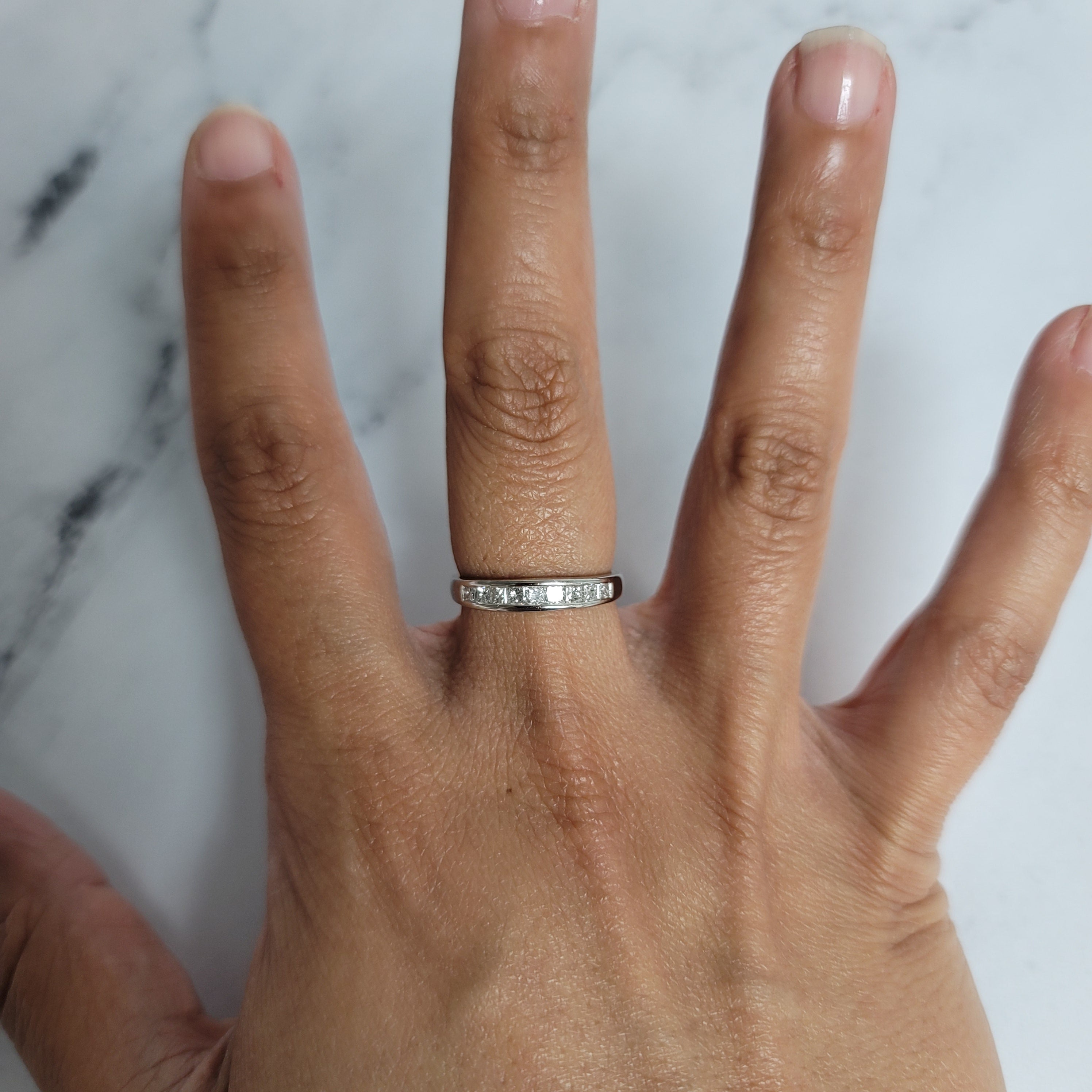 0.50 Carat Princess Cut Diamond Engagement Ring in Platinum - Perfect for Proposals, Weddings & Anniversary Gifts