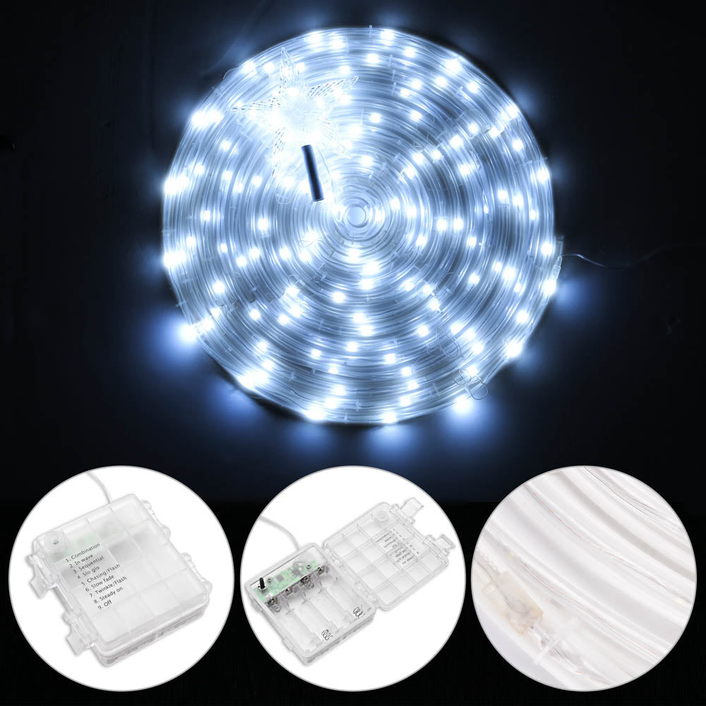 6ft LED Lighted Spiral Christmas Tree with Battery Operation - Perfect for Indoor Holiday Decor, Parties & Festive Home Lighting