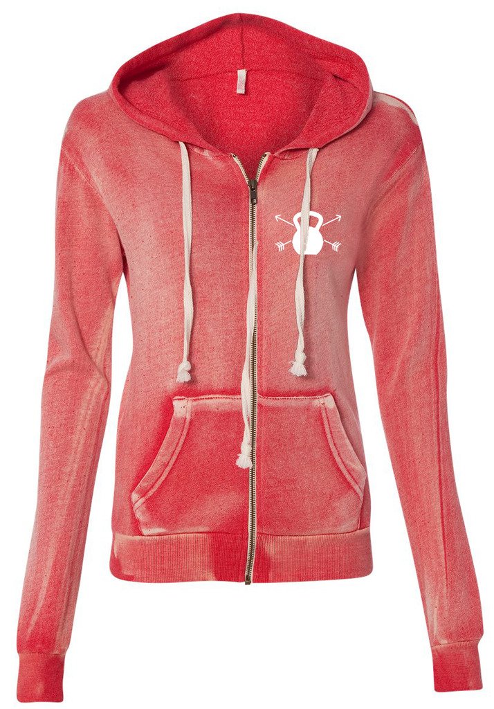 SoRock Women's Strength & Beauty Graphite Hooded Fleece Sweatshirt - Cozy Pullover for Yoga, Gym & Outdoor Activities