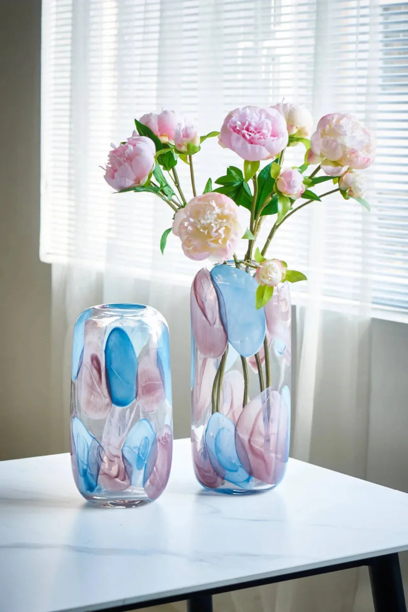 Pastel Bloom Hydroponics Vase - Elegant Glass Flower Vase for Home Decor, Office Desk, Wedding Centerpieces & DIY Plant Growing