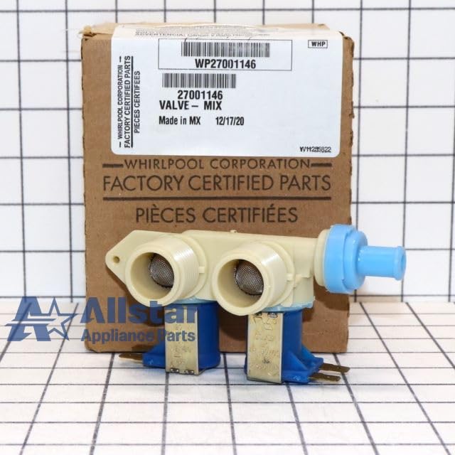 WP27001146 OEM Washing Machine Water Inlet Valve Replacement Part - Compatible with Top Load Washers for Home Laundry Use