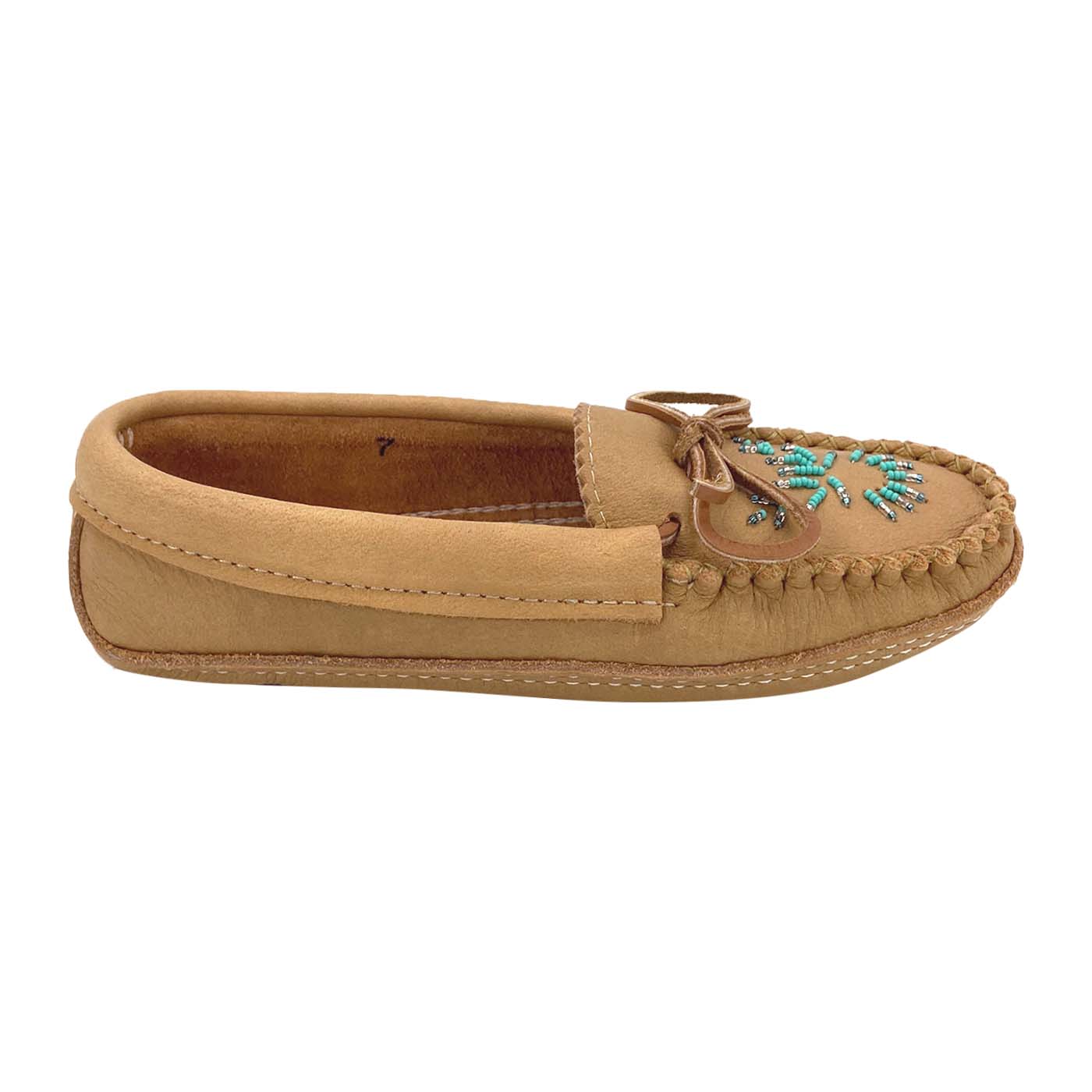 Women's Soft Sole Moose Hide Leather Moccasins - Comfortable Indoor/Outdoor Slippers for Home, Office & Travel