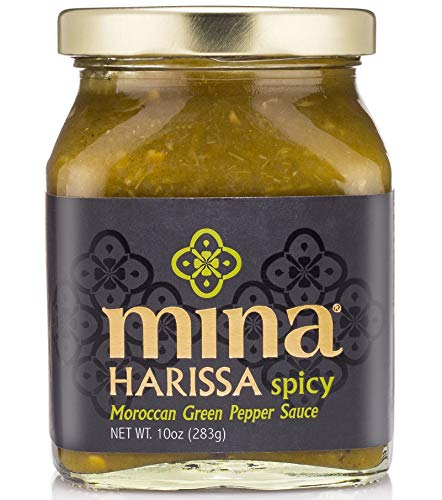 Mina Harissa Green Hot Sauce - Spicy Moroccan Chili Garlic Sauce, 10 oz | Authentic Salsa Verde Alternative for Tacos, Grilled Meats & Mediterranean Dishes