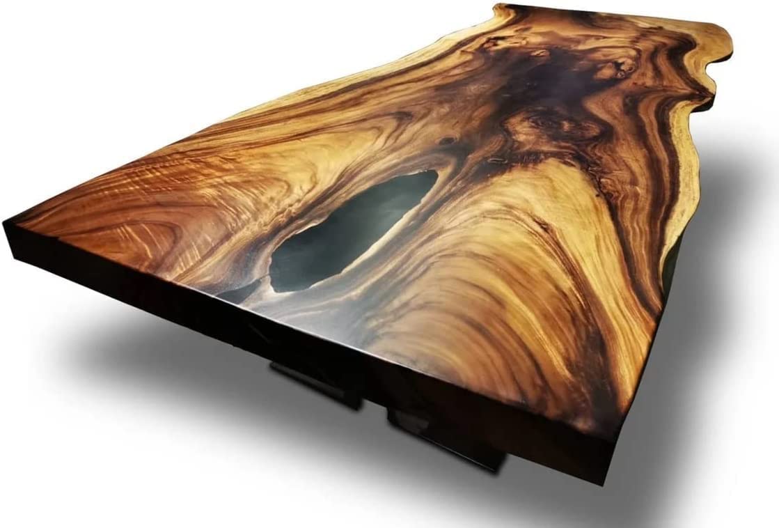 Custom Epoxy River Dining Table for 2-8 People - 48