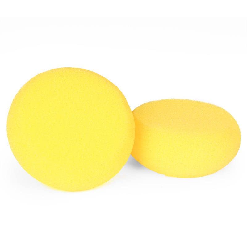 4Pcs Yellow Round Synthetic Artist Sponges for Watercolor Painting, Ceramics, Clay & DIY Crafts - 3 Inch Art Sponges for Kids & Adults - Perfect for Canvas, Pottery & Home Decor Projects
