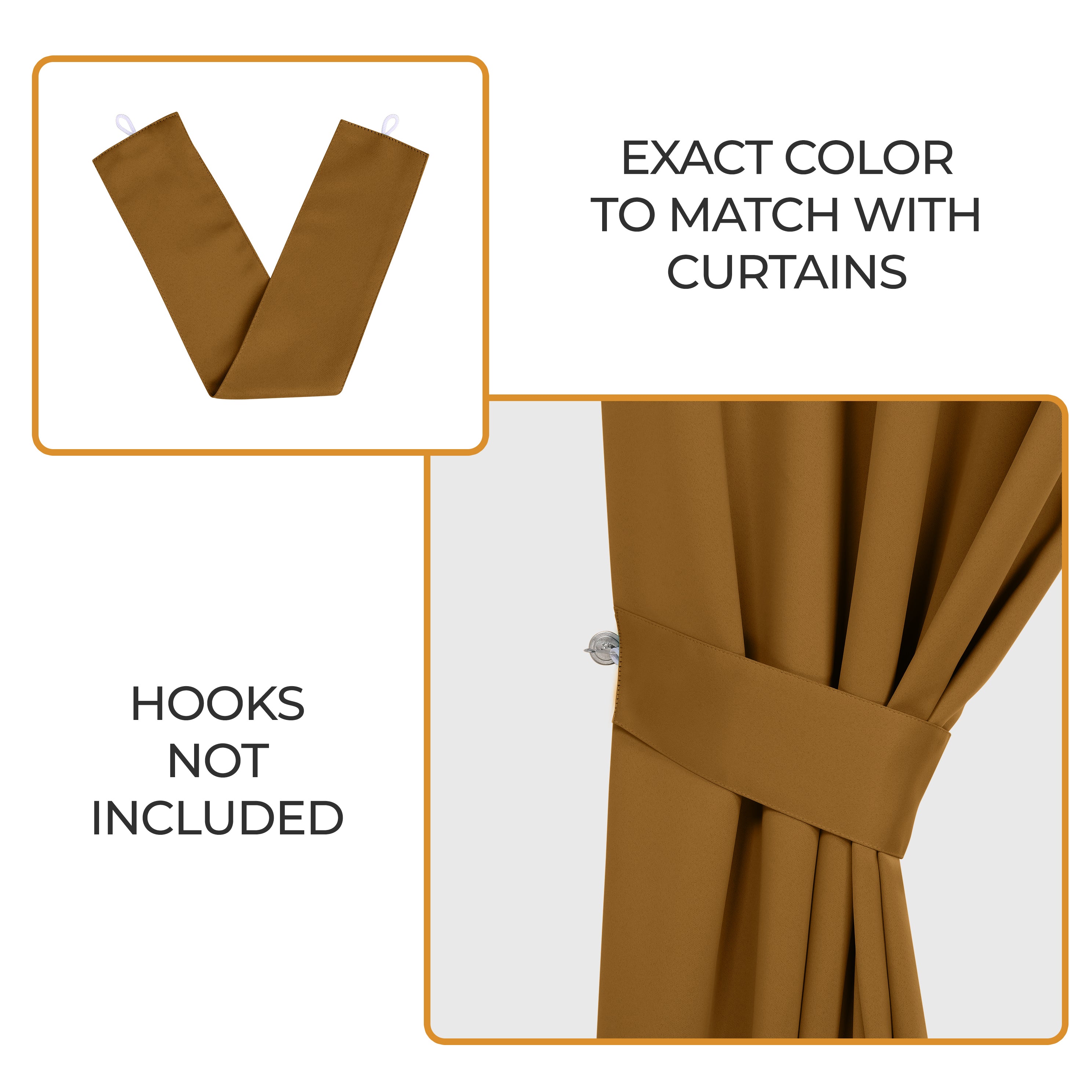 Premium Blackout Curtains Set of 2 - 100% Room Darkening, Machine Washable & Noise Reducing for Bedroom, Nursery & Home Theater