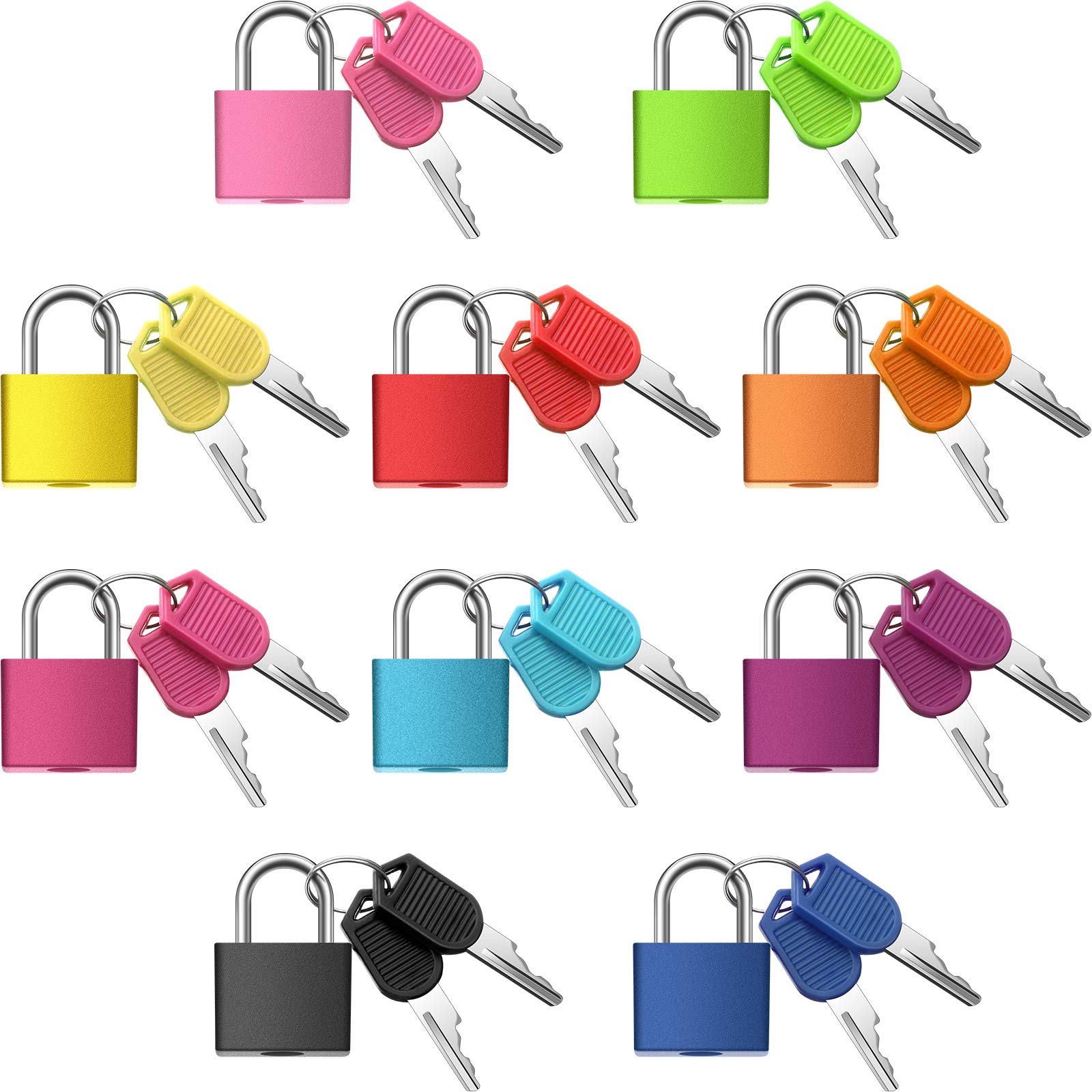 10-Pack Mini Padlock Set - 1.25