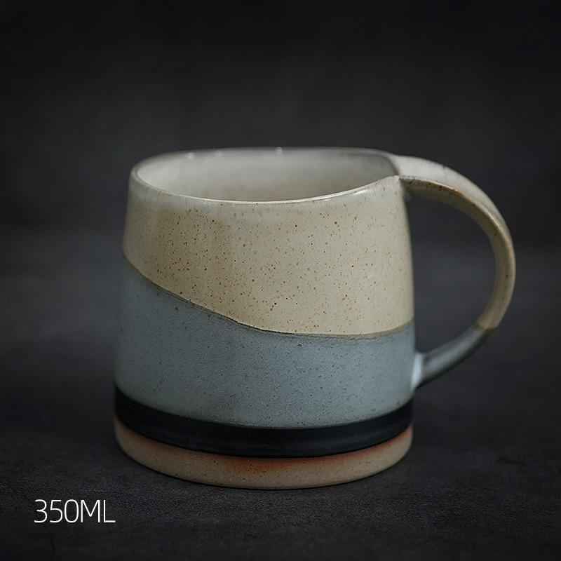 Handmade Black Pottery Coffee Mug - Ceramic Latte Cup & Large Tea Cup for Home, Office, or Cafe Use - Perfect for Espresso, Cappuccino, and Herbal Tea