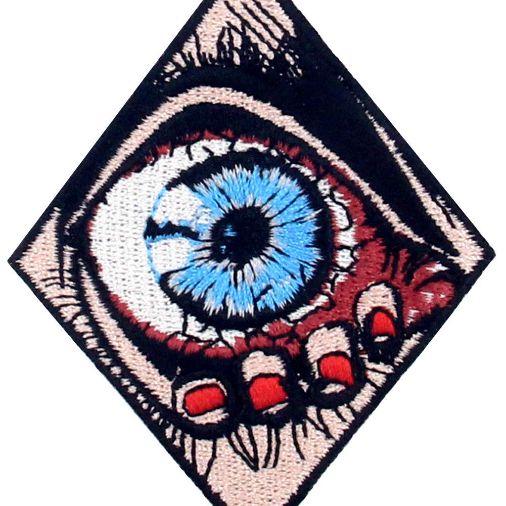 ZEGINs Panic from Eye Patch - Embroidered Applique Iron On or Sew On Emblem for Costumes, Cosplay, and DIY Fashion Projects