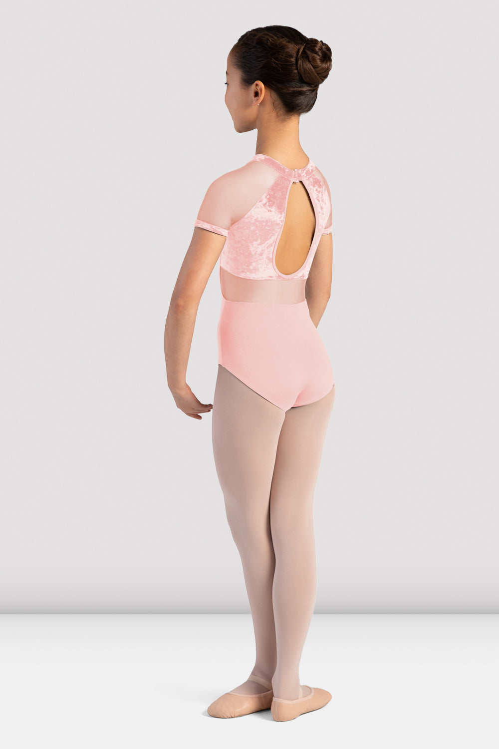 Sasha Velvet Mock Neck Leopard Print Leotard for Girls - Dance, Gymnastics & Performance Wear