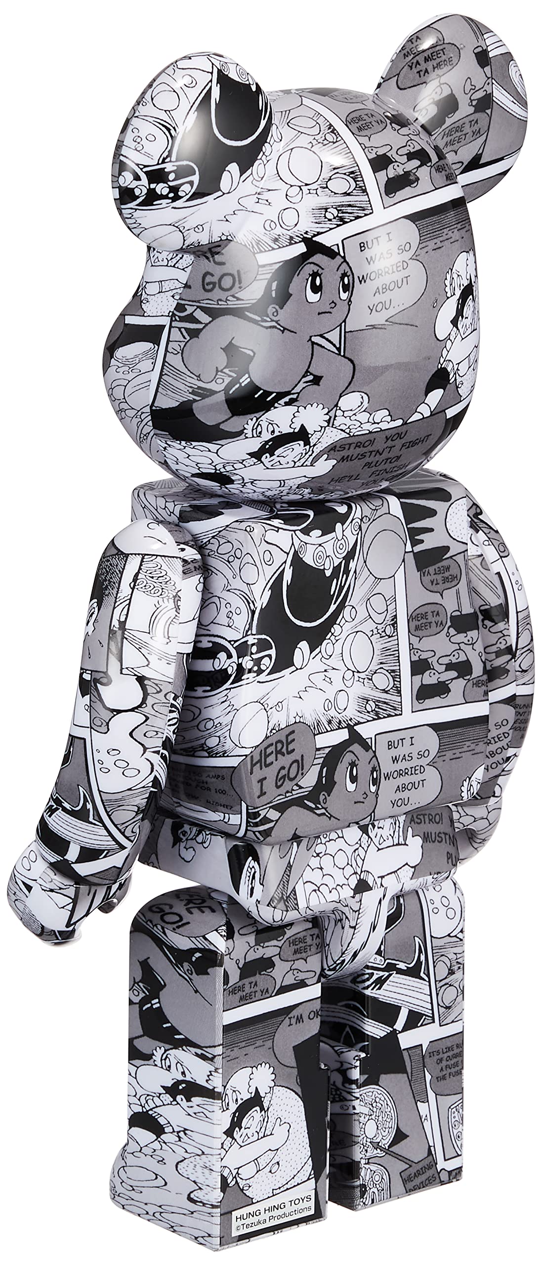 Hung Hing Toys TZKH-001 Astro Bearbrick 400% & 100% Set - Limited Edition Comic Camouflage Pattern Collectible Figures - Perfect for Anime Fans, Home Decor, and Gift Giving