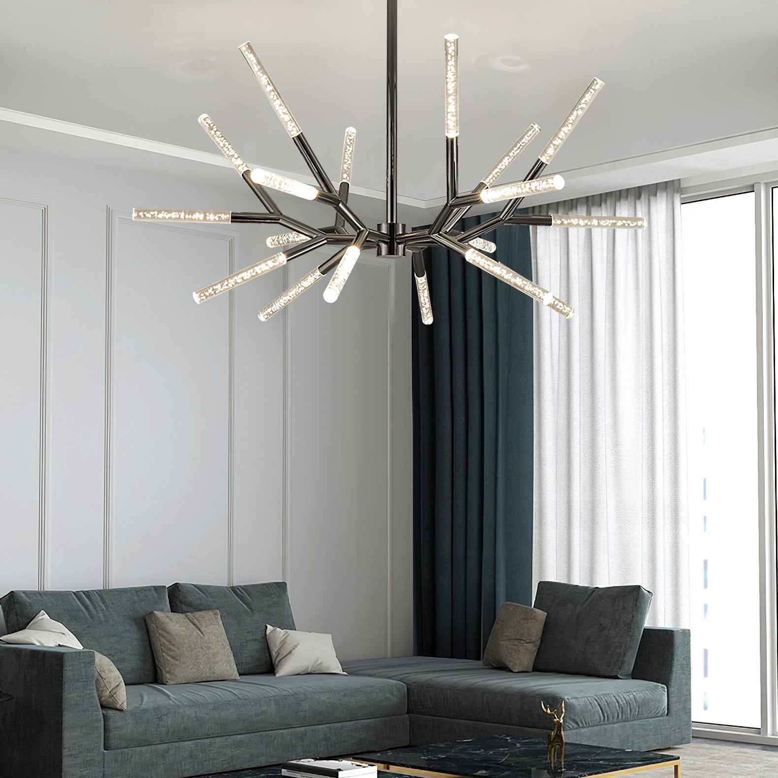 Aliano Tree Branches Chandelier - Rustic Wooden Ceiling Light Fixture for Farmhouse, Cabin & Boho Home Decor | Perfect for Dining Room, Bedroom or Living Room Lighting