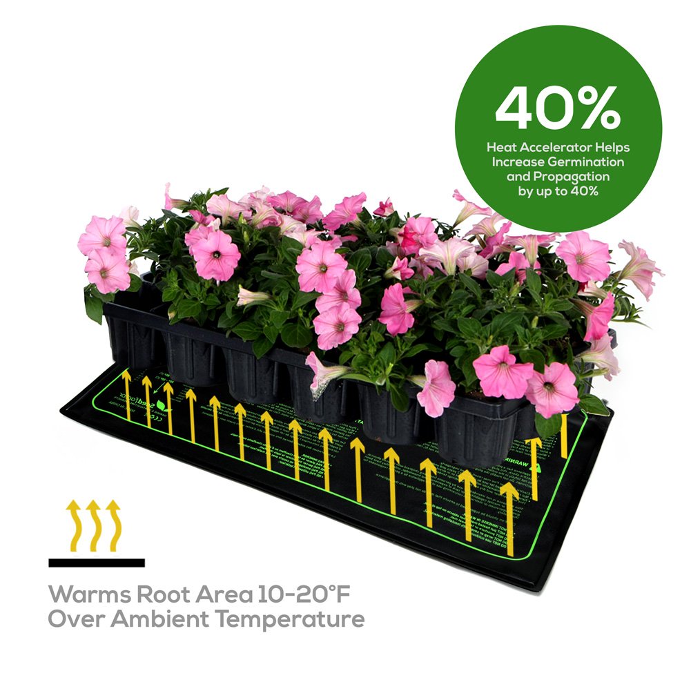 MET Certified 4 Pack Seedling Heat Mat - Waterproof & Durable Hydroponic Heating Pad for Indoor Gardening, Plant Germination & Seed Starting - Perfect for Home Gardeners, Greenhouses & Year-Round Planting
