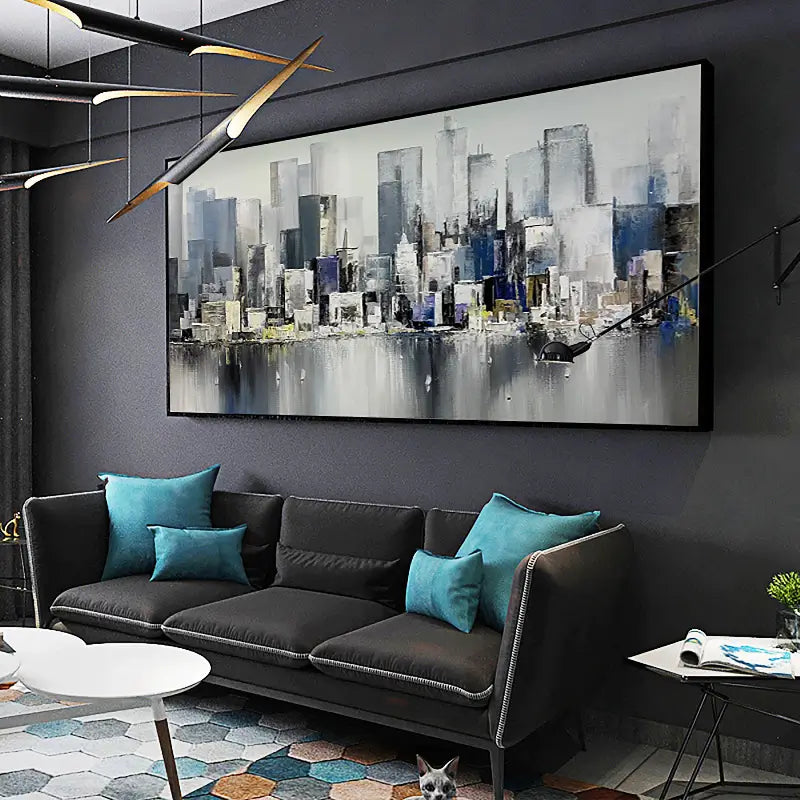 Urban Landscape Painting #UL 007 - Modern Wall Art for Home & Office Decor - Perfect for Living Room, Bedroom or Workspace