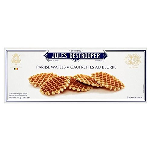 Jules Destrooper Butter Waffles 100g (Pack of 2) - Crispy Belgian Waffle Cookies - Perfect for Coffee Time, Gifts & Snacking