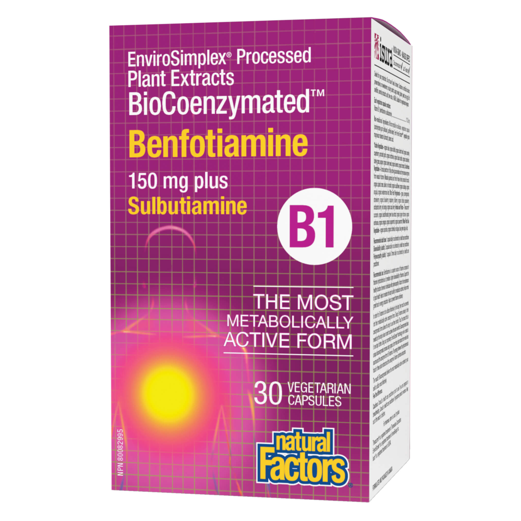 BioCoenzymated B1 Benfotiamine 150mg Plus Sulbutiamine Supplement - Supports Nerve Health & Energy Metabolism for Active Lifestyles