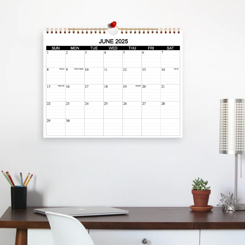 2025-2026 Wall Calendar | 19-Month Planner from June 2025 to December 2026 | Thick Paper 8.5