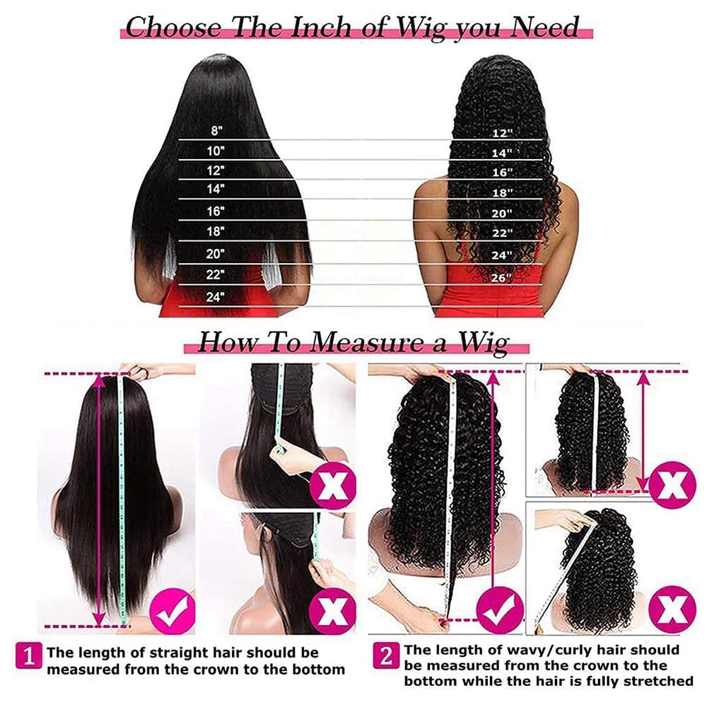 U Part Wigs Human Hair for Black Women - 250% Density Brazilian Deep Wave Clip-in Half Wig | Glueless V Part Wigs with Pre-Plucked Natural Hairline | 22 Inch Full Head Human Hair Wig for Daily Wear & Special Occasions