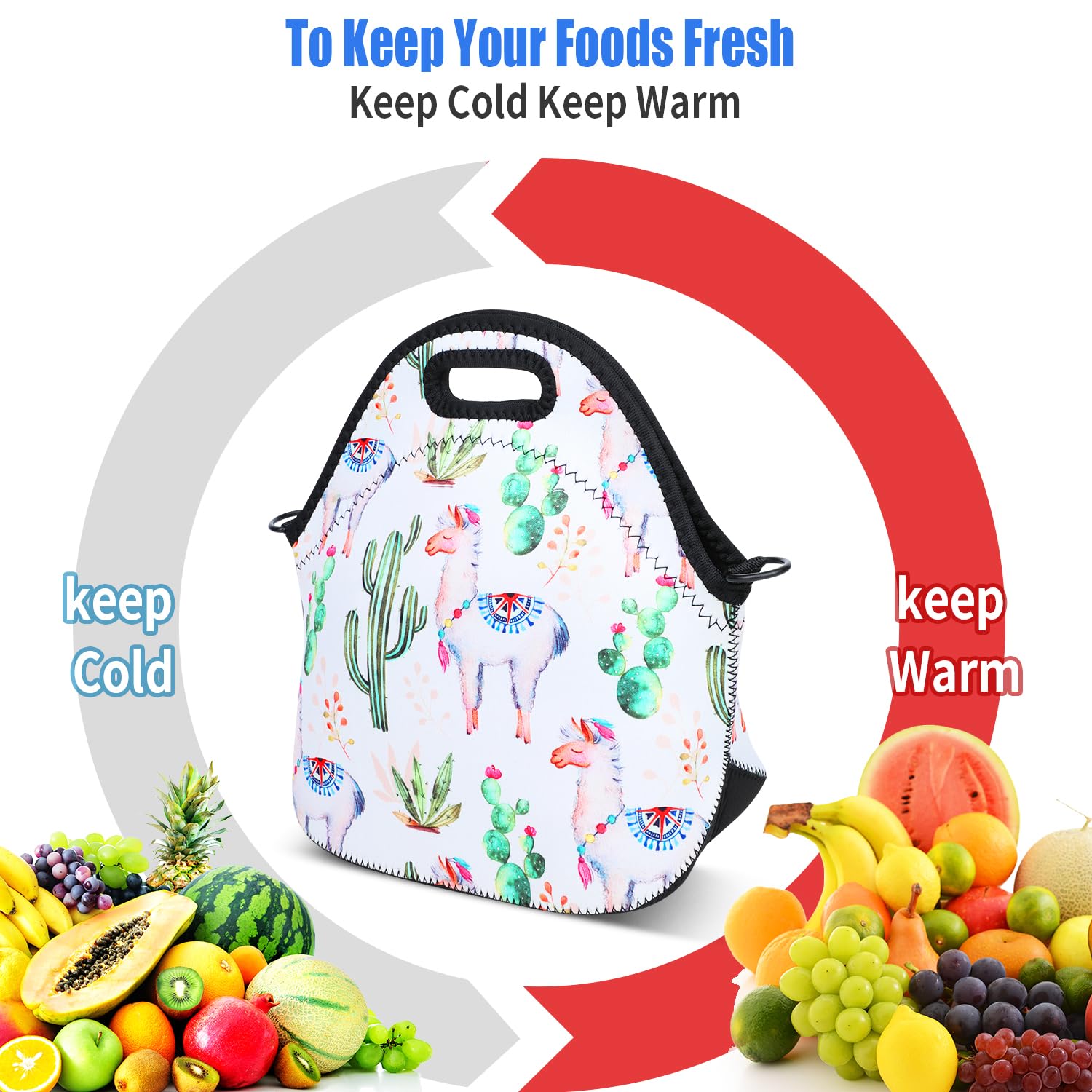 Violet Mist Insulated Neoprene Lunch Bag for Women & Men - Reusable Waterproof Lunch Tote with Extra Pocket & Zipper for Work, School, Picnics & Outdoor Activities - Perfect Gift for Adults