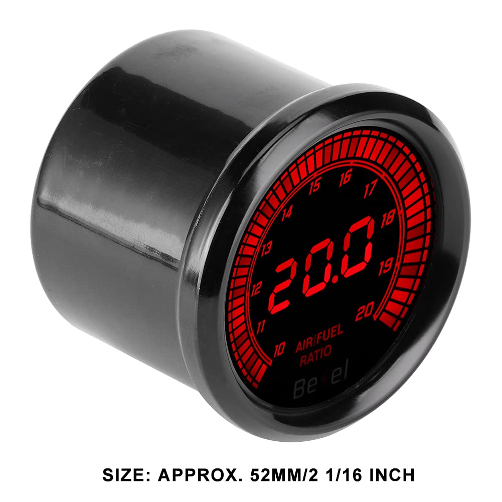 AFR Wideband Air Fuel Ratio Gauge - Digital O2 Sensor Monitor for Car, Truck & Motorcycle Performance Tuning | Racing, Dyno Testing & Engine Diagnostics