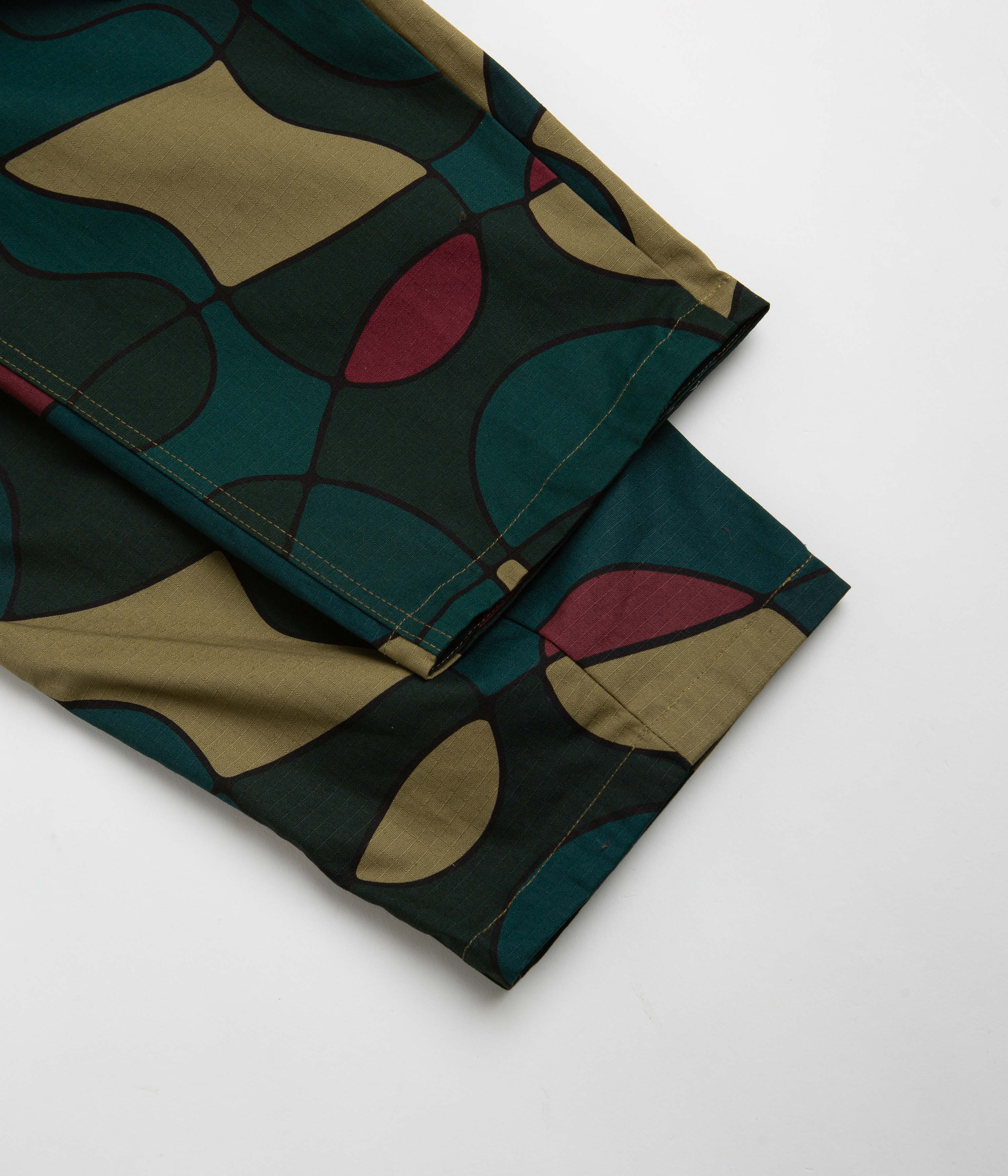 Parra Trees In Wind Relaxed Pants - Camo Green | Comfortable Casual Wear for Outdoor Activities & Lounge